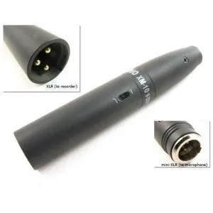 Nady XM-10 Адаптер фантомного питания, miniXLR male — XLR male.