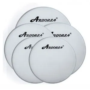 Arborea ARDLW-22 Пластик для бас-барабана 22", белый.