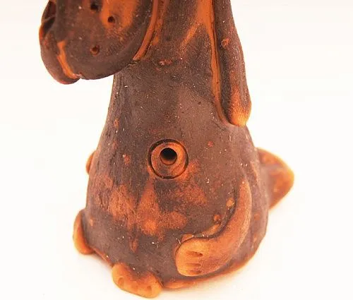 Керамика Щипановых SB02 Свистулька большая Собака, обварная.