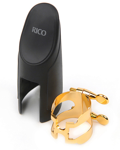 Rico HAS1G H-Ligature Лигатура с колпачком для саксофона альт, позолоченная.