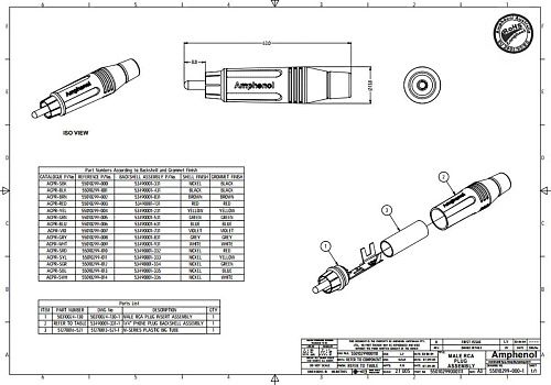 Amphenol ACPR-SRD Разъем RCA.